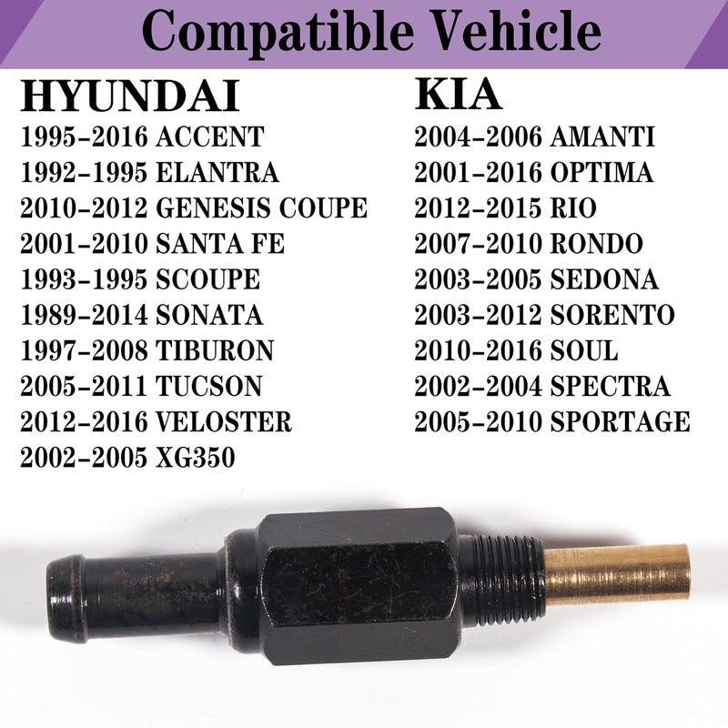 LYNSHINE 26740-32804 PCV Valve for Hyundai Accent Elantra Santa Fe Sonata Tucson,Kia Optima Amanti Sportage Sedona Sorento 2674032800 0450286 6P1133 EMH922 1989-2023 1.5 1.6 1.8 2.0 2.4 2.5 2.7 3.0 3.5 PV-002 - Image 2